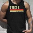 Sade 名前入り レトロヴィンテージ 80年代 90年代 誕生日 タンクトップ 彼への贈り物