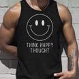 Think Happy Thoughtmile Face モチベーションを高める引用句 スマイル タンクトップ 彼への贈り物