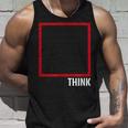 Think Outside The Box 哲学者、本好き、オタクのためのデザイン タンクトップ 彼への贈り物