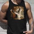 TitaniCムービーにインスパイアされた面白い猫好きのミーム。 タンクトップ 彼への贈り物