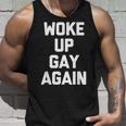 Woke Up Gay Again ayingarcastic Gay Pride Gay タンクトップ 彼への贈り物