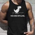 You Are Offline T-Rex 恐竜のラン ピクセルアート 恐竜ゲーム タンクトップ 彼への贈り物