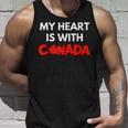 「My Heart Is With Canada」 – カナダ人と強く立つ タンクトップ 彼への贈り物