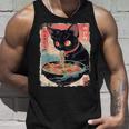 かわいい 黒猫 ラブ ラーメン カワイイ ねこ アニメ 日本語 タンクトップ 彼への贈り物