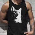 かわいい猫のポートレートデザイン。 タンクトップ 彼への贈り物