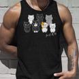 ねこさん『ウチノネコドコ』ハチワレ 黒猫 三毛猫 白猫 Neko【どうぶつフレンズ】フキゲンネコ 猫 動物 イラスト タンクトップ 彼への贈り物