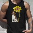 ひまわり サンシャイン ビーグル 動物 ペット ハウンド 犬 恋人 ギフト タンクトップ 彼への贈り物
