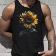 ひまわり ボタニカル 自然 アート フラワーガーデン ギフト タンクトップ 彼への贈り物