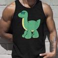 ゆるい恐竜のキャラクターイラスト_ブラキオサウルス タンクトップ 彼への贈り物