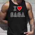 アイラブ・Saga 佐賀（I Love ハート）【47都道府県】ジモt ティ 地元 旅行 グッズ お土産 面白 タンクトップ 彼への贈り物