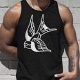アメリカントラディショナル ツバメ 鳥 アウトライン タトゥー タンクトップ 彼への贈り物