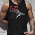 アメリカ航空機ステルス戦闘機 F22 ラプター タンクトップ 彼への贈り物