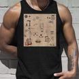 アンティークエンジニアリング機械科学パターン タンクトップ 彼への贈り物