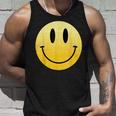 イエロー スマイル ハッピー ピース スマイル フェイス かわいい ユーモア すごい タンクトップ 彼への贈り物