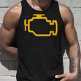 イエローチェックエンジンライト付きtシャツ タンクトップ 彼への贈り物