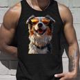 オーストラリアン・シェパード＆サングラス 愛犬家 シェパード タンクトップ 彼への贈り物
