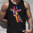 カラフルなキリン愛動物愛キリン タンクトップ 彼への贈り物