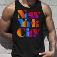 カラフルなニューヨークシティファッショングラフィックtシャツ、ニューヨーク市 タンクトップ 彼への贈り物