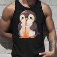 カワイイ ペンギンドリンク バブルティー ペンギンボバ タンクトップ 彼への贈り物