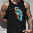 カワセミ 鳥 野生動物 動物 水彩 芸術的 ペインティング タンクトップ 彼への贈り物