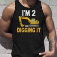 キッズ I'm 2 And Digging It 男の子向けのかわいいショベルデザイン タンクトップ 彼への贈り物