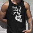 ギターを弾くロック猫 面白いギター猫 タンクトップ 彼への贈り物