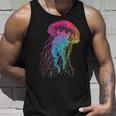 クラゲ カラフル ファンタジー 動物 アート グラフィック クラゲ タンクトップ 彼への贈り物