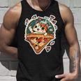 クレイジー ペパロニ ピザ キャット カルツォーネ トラ猫 ファーストフードの子猫 タンクトップ 彼への贈り物