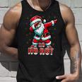 クールなサンタクロースダブダンシング クリスマス 面白いクリスマスダビング タンクトップ 彼への贈り物