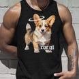 コーギー 天使 子犬 水彩 タンクトップ 彼への贈り物
