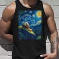 ゴッホの星空の夜のカタツムリスローモーバー動物愛好家 タンクトップ 彼への贈り物