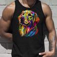 ゴールデン・レトリーバー 犬 カラフル ポップアート 犬好き タンクトップ 彼への贈り物