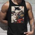 サムライ 猫戦士 浮世 墨絵 猫 サムライ タンクトップ 彼への贈り物