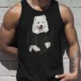 サモエド犬愛好家のためのポケットの中の面白いサモエド タンクトップ 彼への贈り物