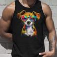 サングラスをかけたジャック・ラッセル・テリア ジャック・ラッセル愛好家 タンクトップ 彼への贈り物