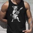 ジャック・ラッセル・テリア ギターを弾く ロックミュージック 犬好き タンクトップ 彼への贈り物