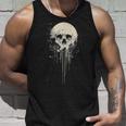 スカルアート グラフィックデザイン アンティーク調スタイル ハロウィンコスチューム タンクトップ 彼への贈り物