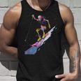 スキー スケルトン スキーヤー ダウンヒル 雪 冬 スキー タンクトップ 彼への贈り物