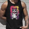 ストリートスタイル 猫 グラフィティ アート ストリートアート タンクトップ 彼への贈り物