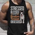 ストレスド・ブレスド・オブセスド・ボストン・テリア タンクトップ 彼への贈り物