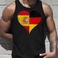 スペインとドイツのハーフaのかっこいい国旗 スペイン ドイツの国旗 Pain German Flag タンクトップ 彼への贈り物