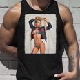 セクシーガールグラフィックtシャツ ブロンドボンシェルビキニピンナップガール タンクトップ 彼への贈り物