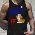 デコピン、デコイ、犬シャツ、No17、大谷、愛犬、コーイケルホンディエ、野球観戦、Dekopindecoy 誕生日 タンクトップ 彼への贈り物