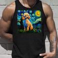 トイプードル 面白いtシャツ 犬 ゴッホ 星月夜 かわいい メンズ 子供 おもしろ 服 グッズ ネタ タンクトップ 彼への贈り物