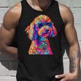 トイプードル愛好家デザイン ポップアート 面白いトイプードル 犬 タンクトップ 彼への贈り物