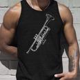 トランペット奏者のためのレトロなトランペットスケッチ タンクトップ 彼への贈り物