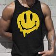 ドリッピースマイルイエロースマイルフェイスシャツ かわいい ハッピースマイルフェイス タンクトップ 彼への贈り物
