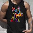 ドーベルマン ドッグ カラフル ポップアート 犬 誇り ドーベルマン タンクトップ 彼への贈り物