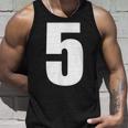 ナンバーファイブ 数字 5 プレーン 白 数字 タンクトップ 彼への贈り物