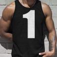 ナンバーワン 数字 1 プレーン ホワイト 数字 タンクトップ 彼への贈り物